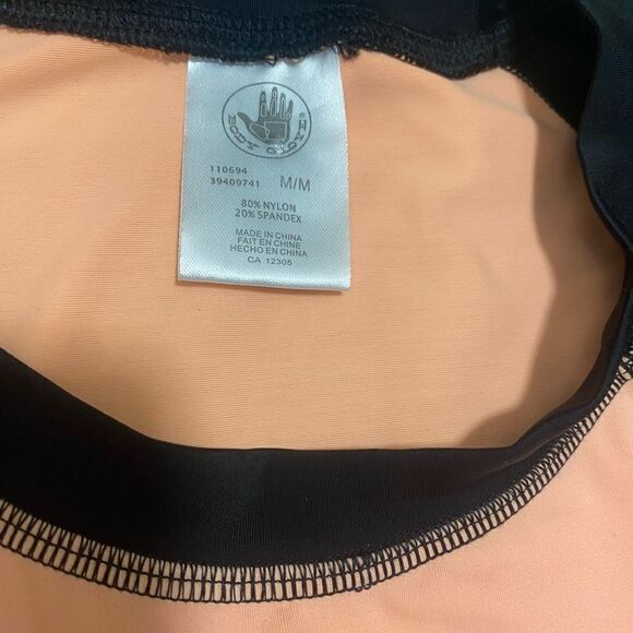 BODY GLOVE Rash Guard Long Sleeve  ACTIVEWEAR Shirt ORANGE & BLACK M - Picture 3 of 6